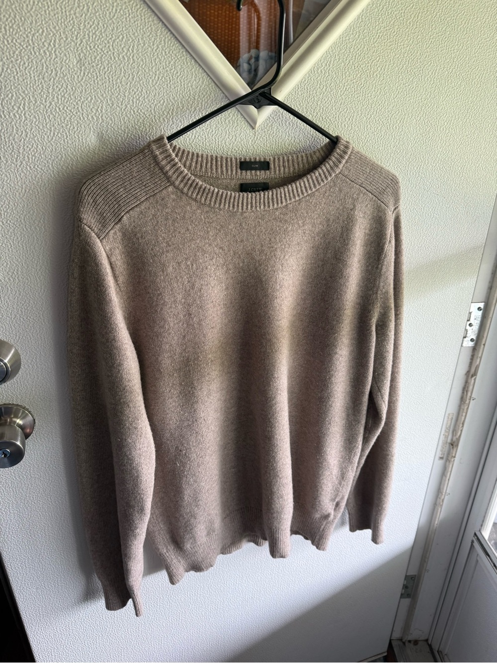 J. Crew Men's Taupe Crewneck Sweater